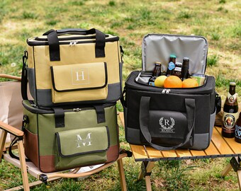 Groomsmen Gifts Cooler Bag, Personalized Beer Cooler Bag, Custom Embroidered Cooler Bag, Outdoor Picnic Ice Bag, Best Man Gift, Gift for Him