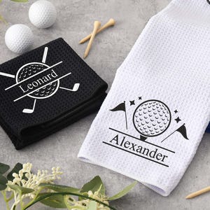 Custom Golf Towel, Embroidered Golf Towel, Personalized Golf Gift, Monogrammed Golf Towel, Gift for Golf Lovers, Christmas Gift for Dad