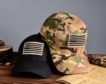 Gorra con velcro de la bandera estadounidense, gorra de béisbol con la bandera de EE. UU., gorra ajustable con cierre a presión, gorra con parche de la bandera de EE. UU., gorra de béisbol del 4 de julio