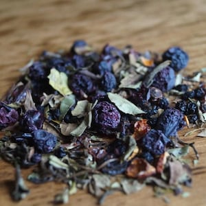 Blueberry White Loose Leaf Tea- Fruity Tea, Blueberries, White Tea, Gourmet Tea, Sweet Tea, Caffeine, Blueberry Tea, White Tea Blends, Berry
