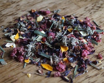 Raspberry Hibiscus Loose Leaf Tea- Herbal Tea, Fruity Tea, Sweet Tea, Summertime Tea, Caffeine Free, Hibiscus Tea, Iced Tea, Raspberry Tea