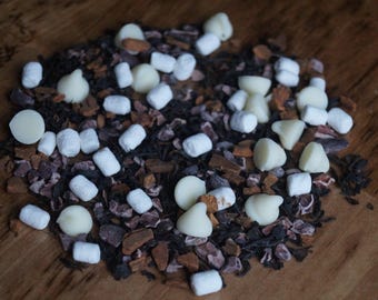 Smores Chocolate Loose Leaf Tea- Chocolate Tea, Black Tea, White Chocolate, Gourmet Tea, Tea Blends, Contains Caffeine, Cocoa, Hot Cocoa