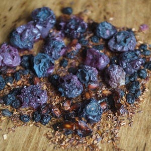 Pom Berry Loose Leaf Tea- Fruity Tea, Caffeine Free, Blueberries, Pomegranate, Gourmet Tea, Rooibos Tea, Herbal Tea, Sweet Tea, Blueberry