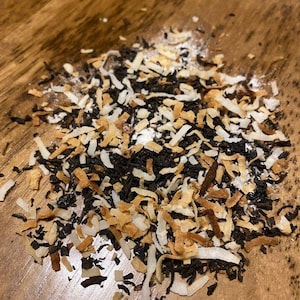 Vanilla Coconut Black Loose Leaf Tea, Black Tea, caffeinated, Coconut Tea, Tea Gift, Tea Blends, Vanilla Bean, Black Tea Blends, Coconut
