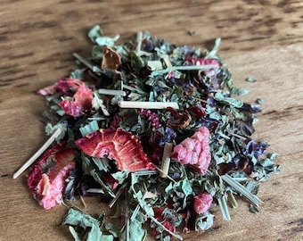 Té de frutos rojos en hojas sueltas: té de verano, té de frutas, té de hierbas, té descafeinado, té de frutos rojos, mezcla de frutos rojos, té de hojas sueltas, té helado, té de regalo, frutos rojos