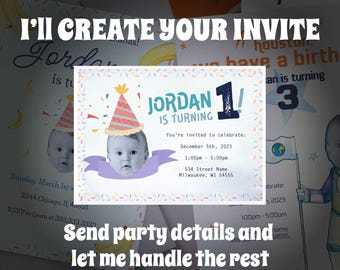 Custom Birthday Invitation - Personalized Kids Party Invite - Digital & Printable - Any Theme, Any Design!
