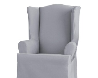 wing chair slipcover etsy