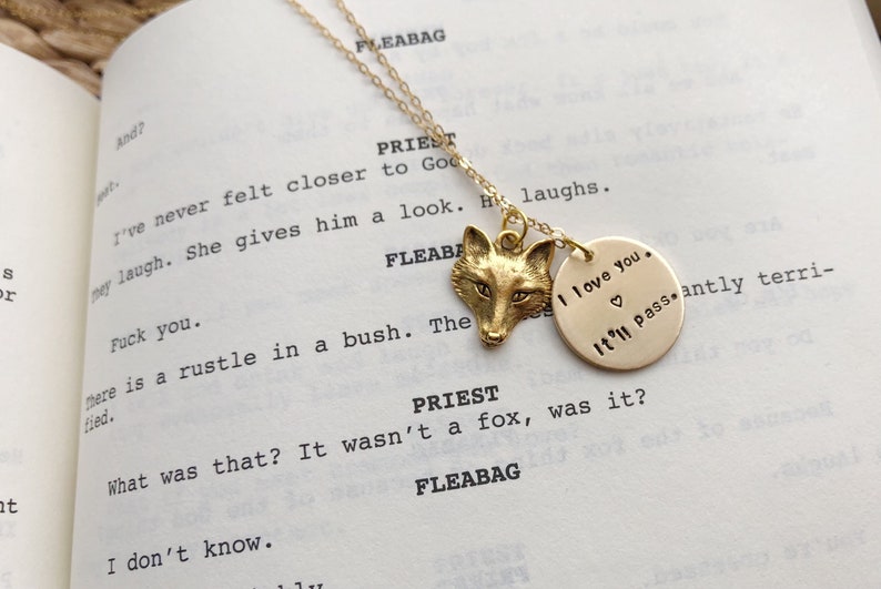 i love you itll pass necklace / fleabag inspired necklace / hot priest fox necklace / fox charm necklace / fleabag necklace / hot priest image 7