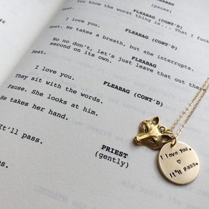 i love you itll pass necklace / fleabag inspired necklace / hot priest fox necklace / fox charm necklace / fleabag necklace / hot priest image 8