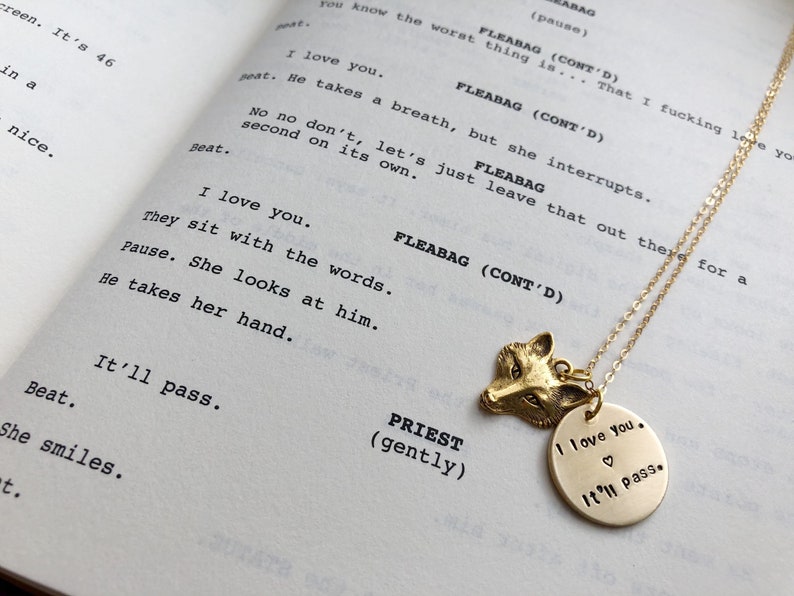 i love you itll pass necklace / fleabag inspired necklace / hot priest fox necklace / fox charm necklace / fleabag necklace / hot priest image 8