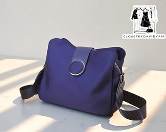 Waterproof Nylon Crossbody Bag | Lightweight Small Shoulder Purse | Everyday Travel Organizer | Casual Minimalist Sling Handbag