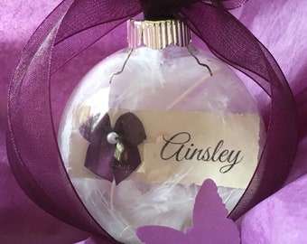 Custom Memorial Ornament – eggplant