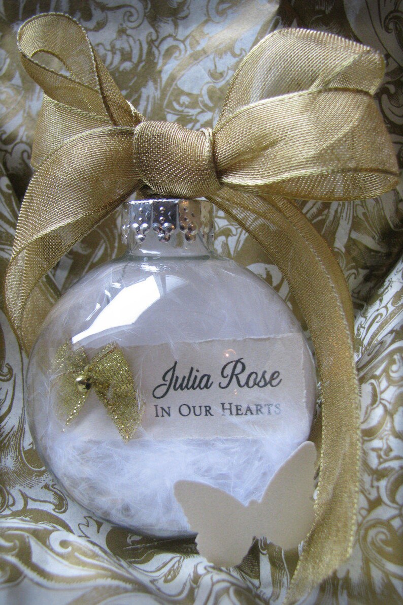 Custom Pregnancy/infant Loss Memorial Ornament Gold Etsy