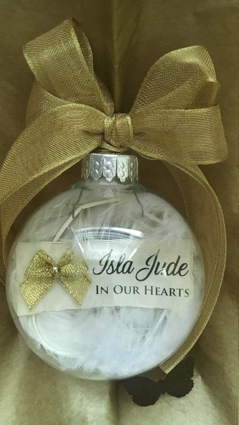 Custom Pregnancy/infant Loss Memorial Ornament Gold Etsy