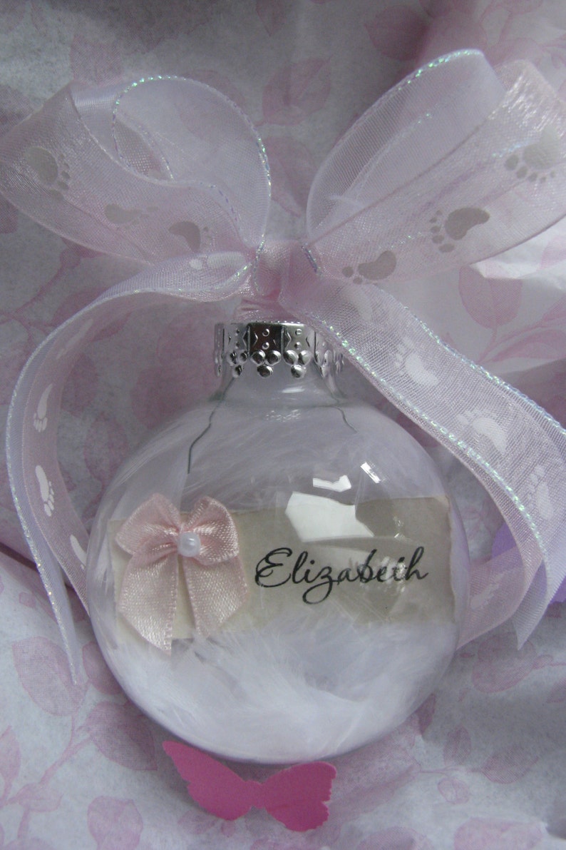 Custom Pregnancy/infant Loss Memorial Ornament Pink With Etsy