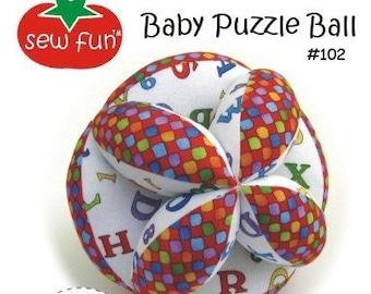 Baby Puzzle Ball Sew Fun® Sewing Pattern, PDF download