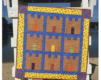Baby Sand Castle Quilt & Quilted Beach Ball Quilt Sew Fun® Sewing Pattern - PDF download