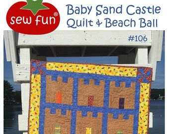 Baby Sand Castle Quilt & Quilted Beach Ball Quilt Sew Fun® Sewing Pattern - PDF download