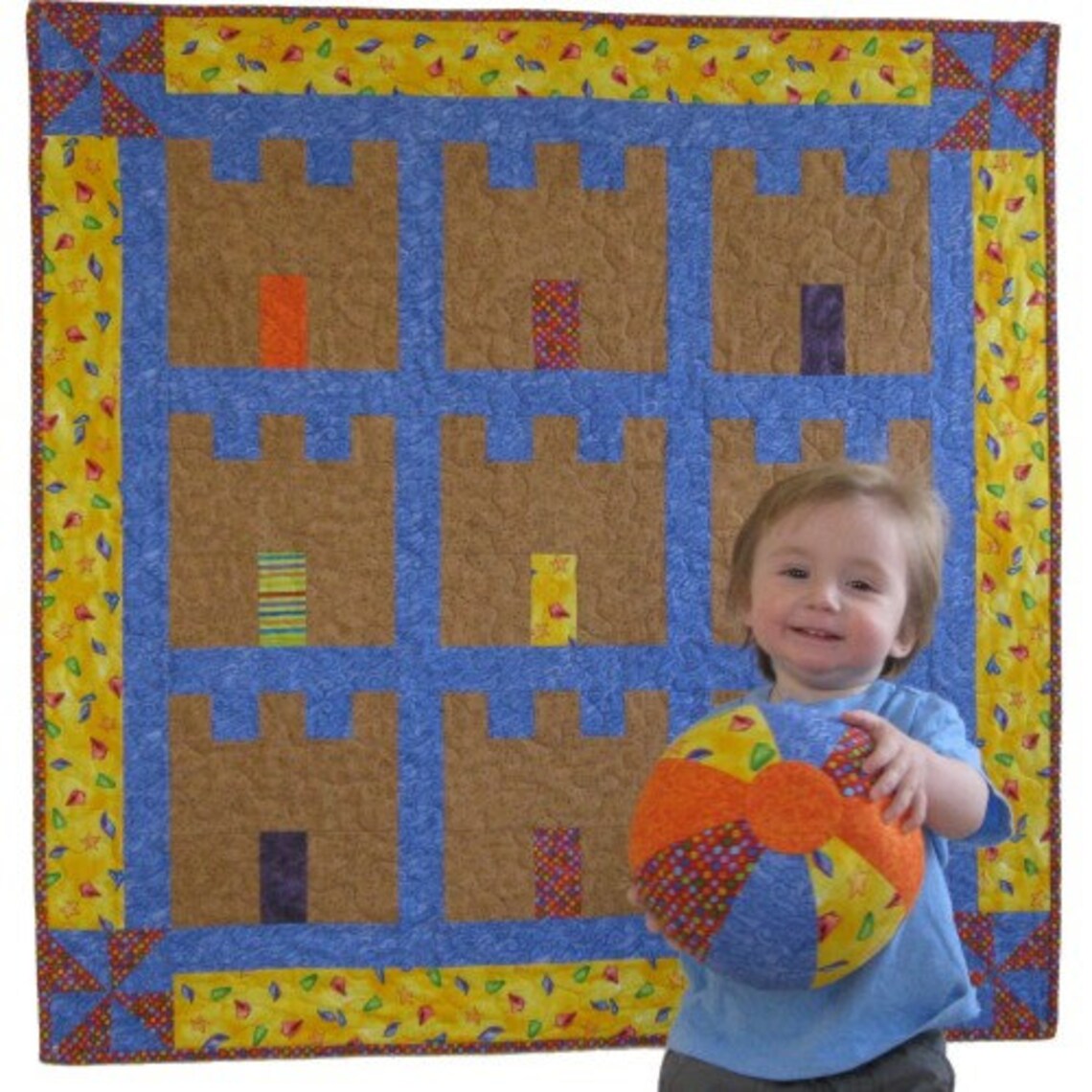 Baby Sand Castle Quilt & Quilted Beach Ball Quilt Sew Fun® Etsy