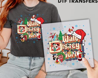 Walt Disneyworld Christmas Dtf, Disney Christmas Dtf, Disney Christmas Ready To Press, Disney Christmas World Dtf, Christmas Tree Transfers,