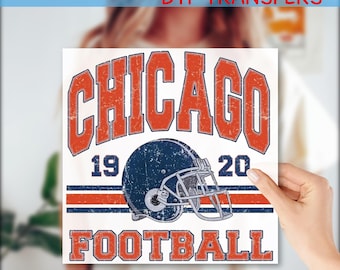 Retro Chicago Football DTF Transfers, Vintage Chicago Ready to Press, Football Game Day Chicago Fans Club DTF, GF721