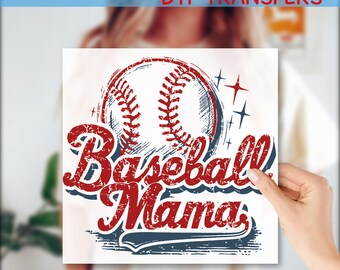 Baseball Mama Ready to Press, Baseball Mama Game Day Dtf Transfer, Gift For Baseball Lover Mom Iron On DTF Shirt, Sport Mama DTF, GF657