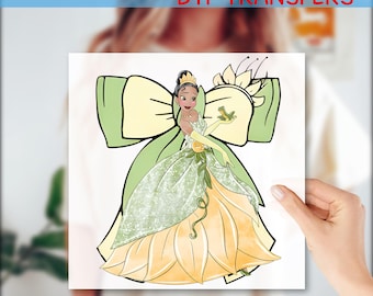 The Princess and the Frog Ready To Press, Disney Princess Tiana Dtf, Tiana Princess DTF, Disney Family DTF, Tiana Print Transfer, GF768