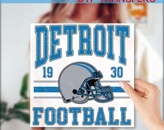 Vintage Detroit Football DTF Transfer, Retro Detroit Football 1930 Ready To Press, Retro LiOne Pride DTF Print, Lion Fans Heat Press, GF639