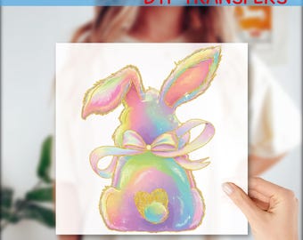 Easter Bunny DTF Transfer, Happy Easter Transfer Ready To Press