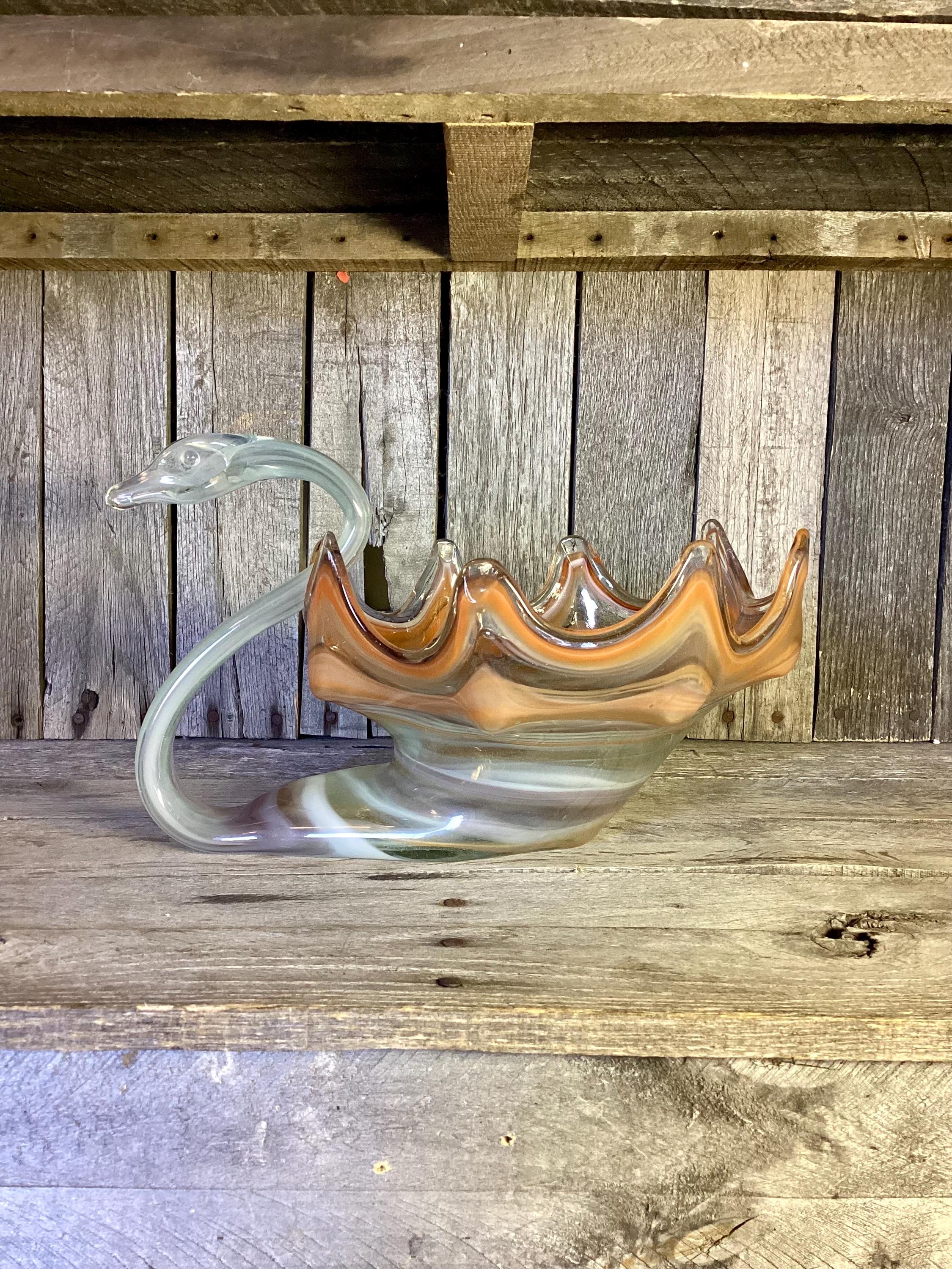 イタリー製　ガラススワン Multi-Glass 23Cm Swan Figurine Glass Object from japan | eBay