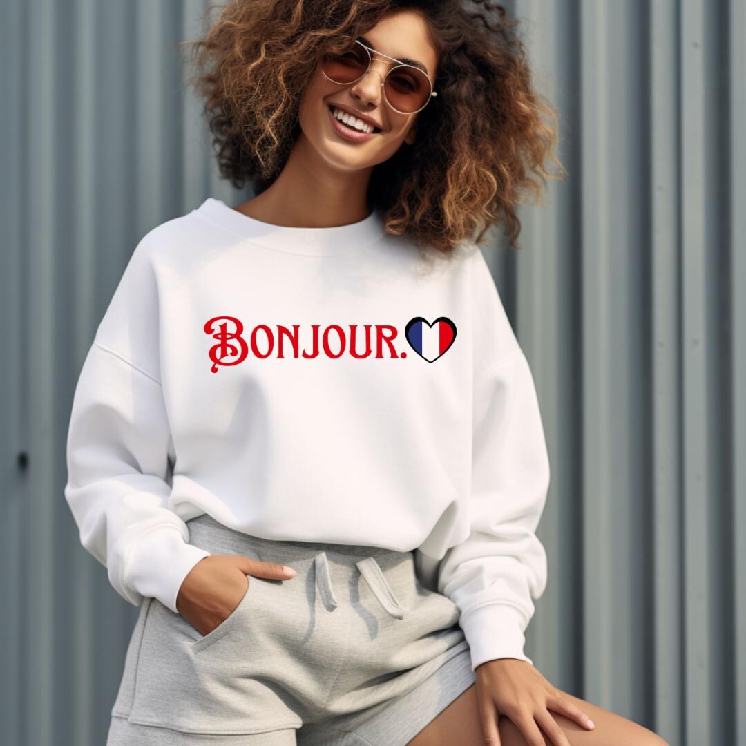 Bonjour Embroidered Sweatshirt