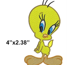 Tweety Embroidery Design: Machine Embroidery File (DST, PES, EXP)
