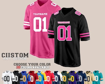 Custom Football Jersey Personalized Name Number Team Logo Stitched Shirt for Men Women Youth Kids Fan Gift for Game Day Sports Uniform