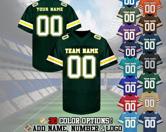 Custom Football Jersey Personalized Embroidered Name Number Logo Sports Team Shirt for Men Women Kids Toddler Game Training Uniform