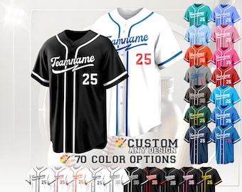 Maglia da baseball personalizzata, nome della squadra personalizzato, numero, logo ricamato, uniformi da baseball e softball, magliette delle squadre sportive, abbigliamento personalizzato