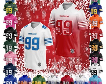 Custom Football Jersey | Personalized Team Uniform with Name and Number | Add Your Logo Anywhere | Sports Uniform for Fans & Teams