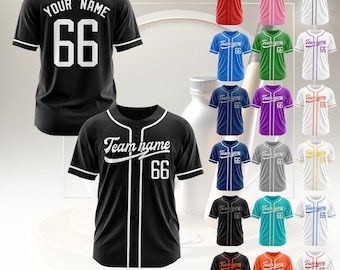 Personalisiertes benutzerdefiniertes Baseball-Jersey-Shirt druckte genähten Teamnamen und Nummer-Logo-Uniform für Baseball-Fans Baseball-Liebhaber