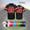 Custom Football Jersey Personalized Embroidered Name Number Team Logo Sports Training Game Shirt Fan Gift for Men Women Kids Toddlers