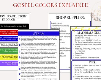 Plan of Salvation Colors Printable | Gospel Teaching Visual (Digital Download)