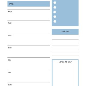 Printable Weekly Planner: 8.5 x 11 Digital Download