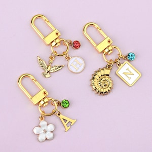 Custom Charm Keychain, Personalized Bag Charms, Purse Charms, Holder Multiple Charms, Women Bag Accessories, Gift For Her