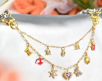 Custom Gold-Plated Bag Charm, Personalized Handbag Accessory