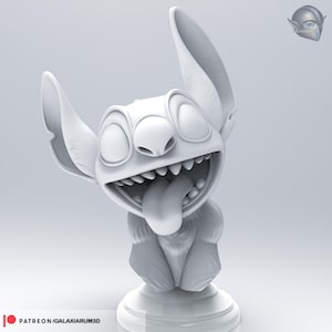 Stitch Crazy Bust 3D Printable STL Model (Digital Download)