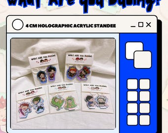 HQ What are you Duoing ? Holographic Mini Acrylic Standees Set (2Pcs in 1 Pack)
