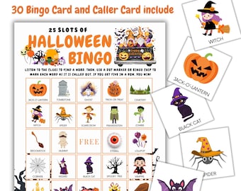 Gra w bingo na Halloween do druku: Straszna zabawa dla dzieci i dorosłych (pobierz plik PDF)