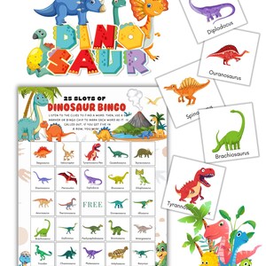 Dinosaur Bingo Game | Kids Learning Activity (Printable)