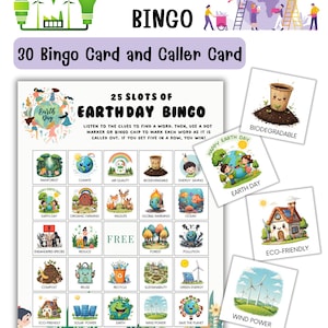 Earth Day Bingo Game: Eco-Friendly Classroom Activity (Printable PDF Download