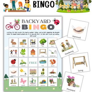 Backyard Bingo Game – Printable Outdoor Activity for Kids | Garden Party & Homeschool Fun PDF