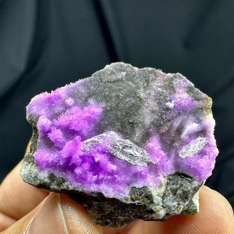 Purple-red Transparent Aragonite With Gypsum — Yunnan, China | Mineral ...