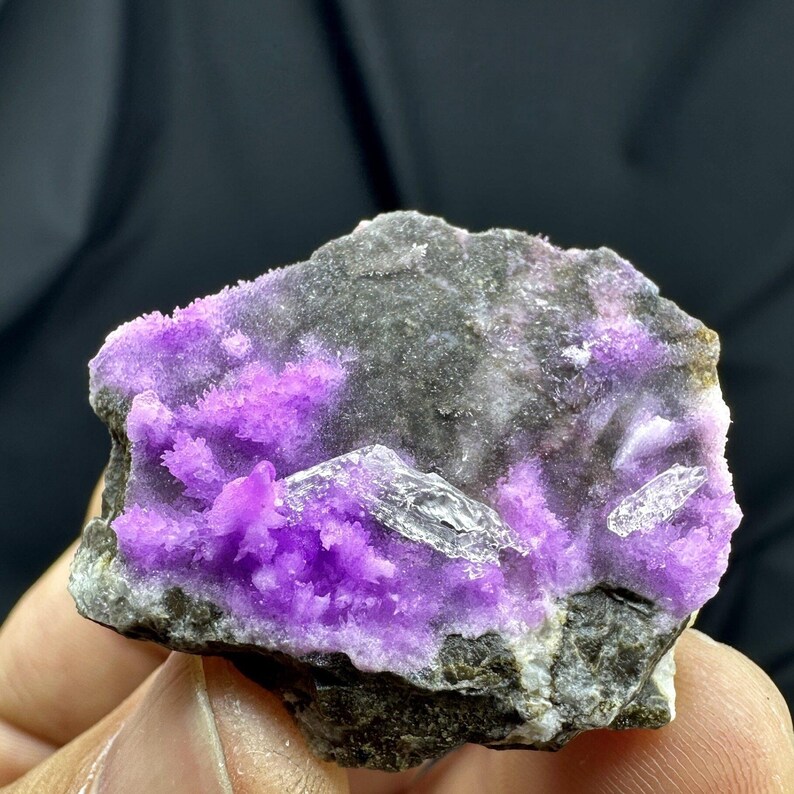 Purple-red Transparent Aragonite With Gypsum — Yunnan, China | Mineral ...